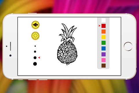 pineapple fruit coloring book show for kid screenshot 3