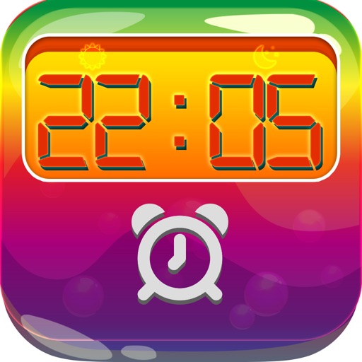 iClock – Rainbow : Alarm Clock Wallpapers , Frames & Quotes Maker For Pro