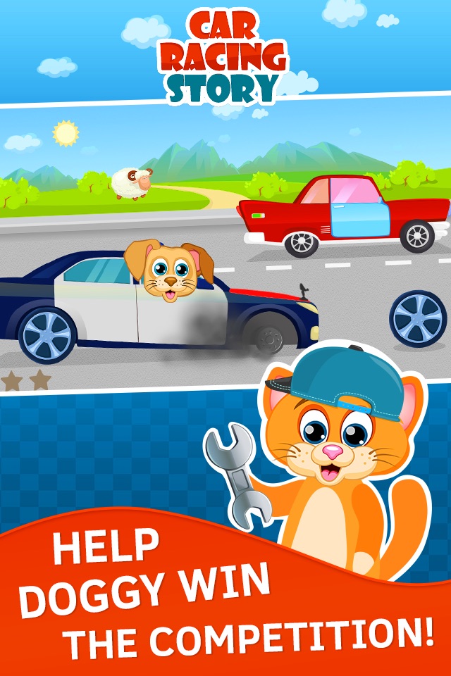 Car Racing for Toddlers and Kids under 6 Free with Animals screenshot 2