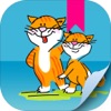 Icon Coloring Pages Cute Cat Kitty Kitten Coloring Book - Educational color Learning Games For Kids & Toddler