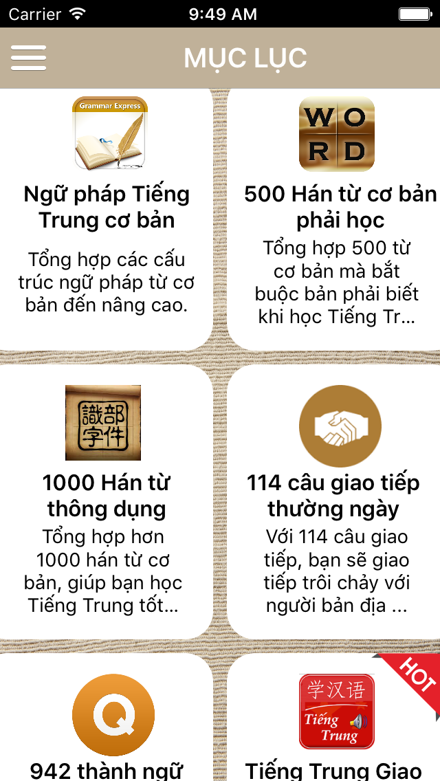 How to cancel & delete Sổ tay Tiếng Trung - Hán từ, ngữ pháp, thành ngữ thông dụng hàng ngày from iphone & ipad 3