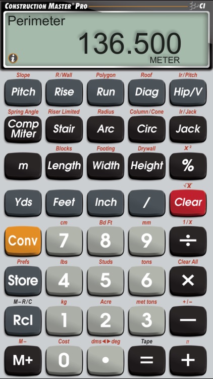Construction Master Pro -- Advanced Feet Inch Fraction Construction Math Calculator for Building Professionals