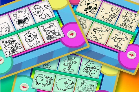 Скриншот из 宝宝早教涂色大巴士免费画画游戏 -  儿童和少儿学颜色最爱的动物涂色涂鸦书