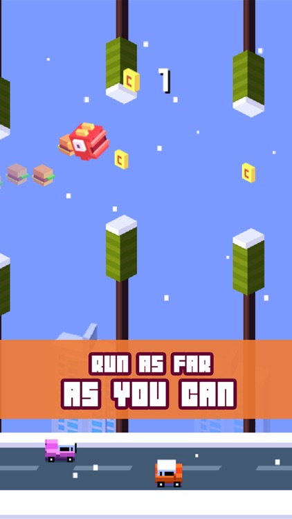 Crossy Tiny Bird Tappy - Sky Surfers Jumping