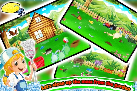 Garden Wash – Cleanup, decorate & fix the house lawn in this game for kids screenshot 2