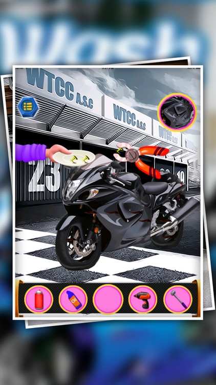 sport bike games - washing game