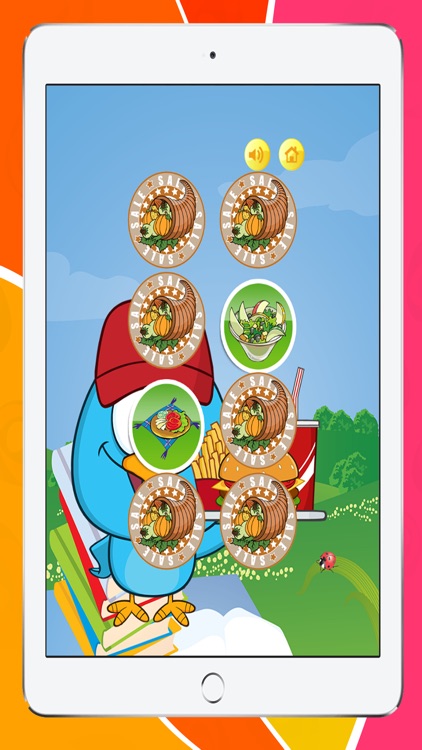 Fast Food Matching Photo Cards Game for Preschool Free