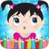 Little Girls Coloring World Drawing Story Kids Game