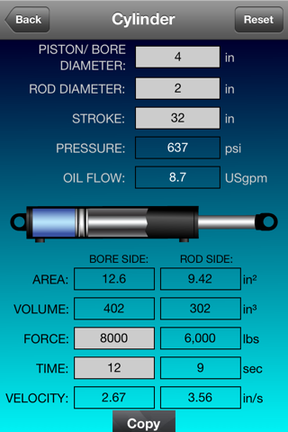 Hydraulic Calculator screenshot 2