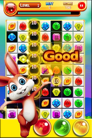 Pop Rabbit Jelly - Match Jewels Dash screenshot 2