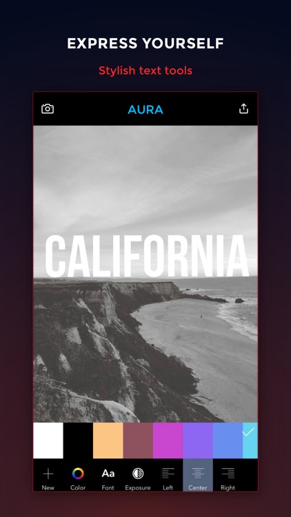 AURA - Camera Photo Editor: Filters, Frames & Text For Instagram.