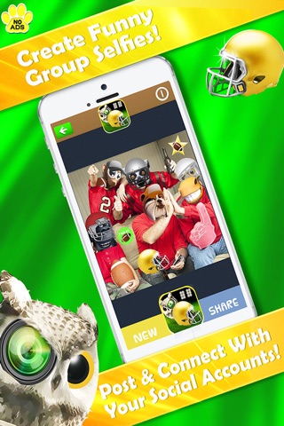 Football Zoo Owl Selfie Camera; 50+ Super Stickers screenshot 2