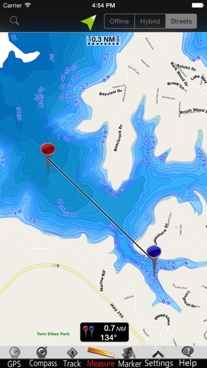 Sam Rayburn Reservoir and Angelina National Forest GPS Nautical charts