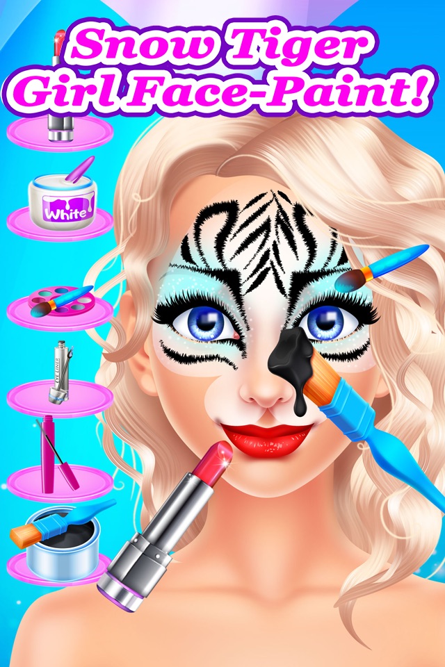 Frozen Face Paint Party - Kids Christmas Games Spa screenshot 3