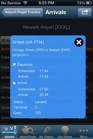 Newark Airport (EWR) + Radar screenshot 3