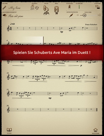 Play Schubert - Ave Maria - Duo avec accompagnement piano screenshot 2