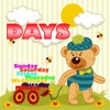 Days Learning Calendar For Kids Using Flash Cards