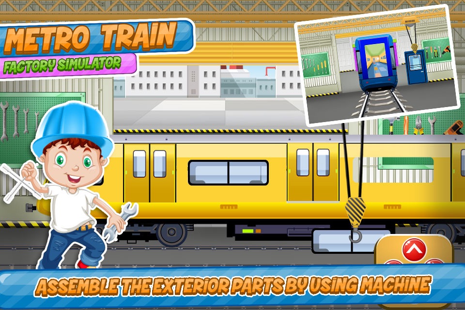 Metro Train Factory Simulator Kids Games screenshot 3