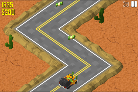 Pixel Van - Blocky Road Getaway screenshot 3