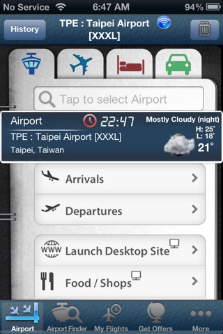 Taiwan Taoyuan Airport (TPE) Flight Tracker radar screenshot 2