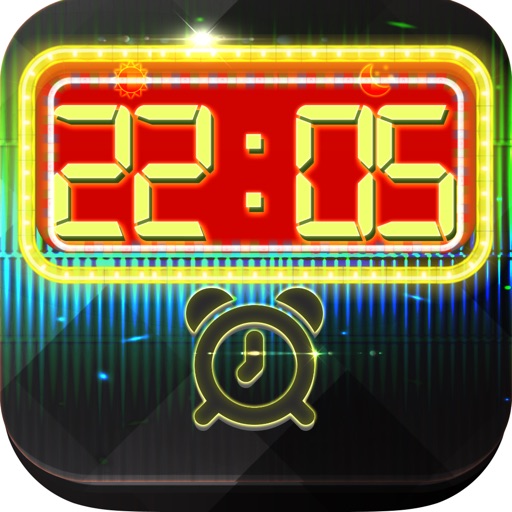 iClock - Neon Lights : Alarm Clock Wallpapers , Frames & Quotes Maker For Pro icon