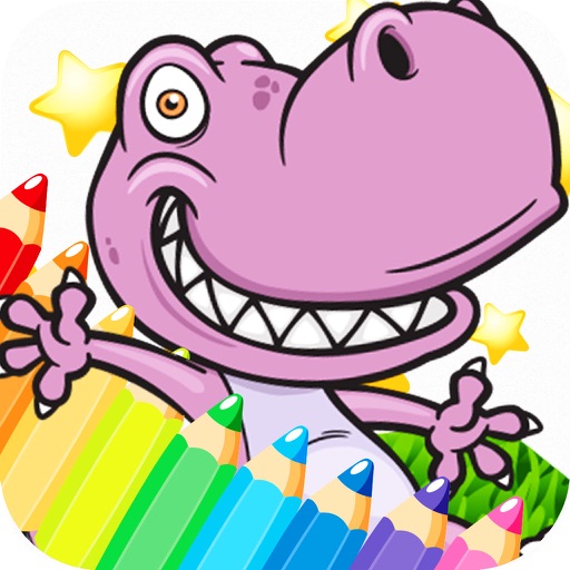 The Cute dinosaur Coloring book ( Drawing Pages ) Good Activities