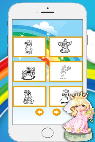 Little Princess Coloring Book - Finger Painting Game for Kids screenshot 3