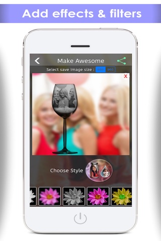 Awesome PiP camera effects & photo touch editor plus collage art frames maker screenshot 2