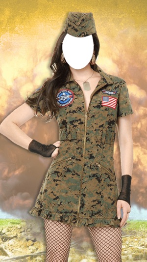 Women Army Photo Suit New(圖1)-速報App