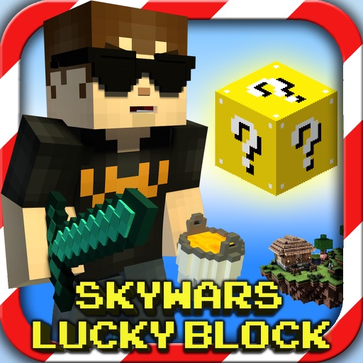 Skywars Com Lucky Block for Minecraft - Survival Multiplayer Hunt Game with Build Battle icon
