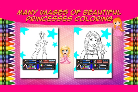 Princess Coloring Game - Girls Paint Games Coloring and Drawing - FREE screenshot 4