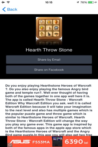 Hearth Throw Stone : Warcraft Edition screenshot 2