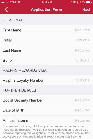 Ralphs REWARDS Credit Card App screenshot 2