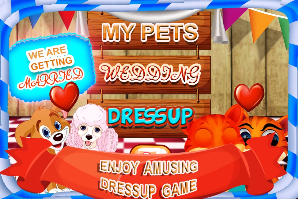 My Pets Wedding Salon Dressup - A virtual furry kitty & fluffy puppy marriage makeover game screenshot 3