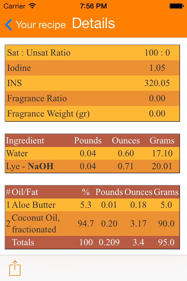 Soap calculator PRO screenshot 4