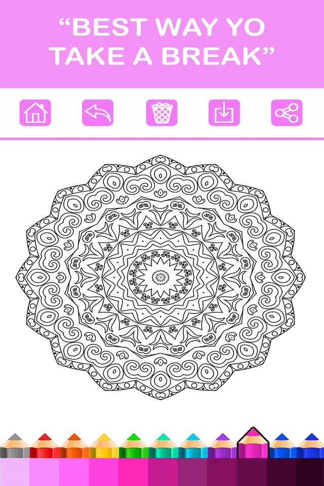Mandala Coloring Books - Colors Therapy Free Stress Relieving Pages And Share For Adults screenshot 3