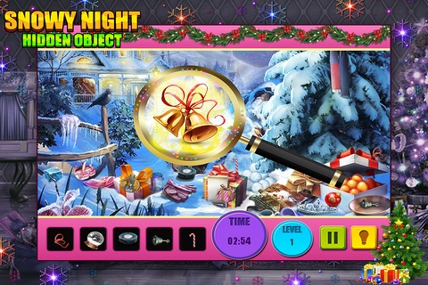 Snowy Nights Hidden Objects Puzzle screenshot 2