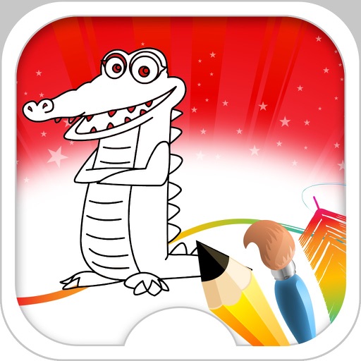 Coloring Book Crocodile