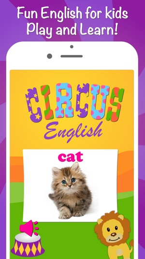 Circus English for kids - 通過有趣的詞彙遊戲學習英語為孩子和成人！(圖1)-速報App