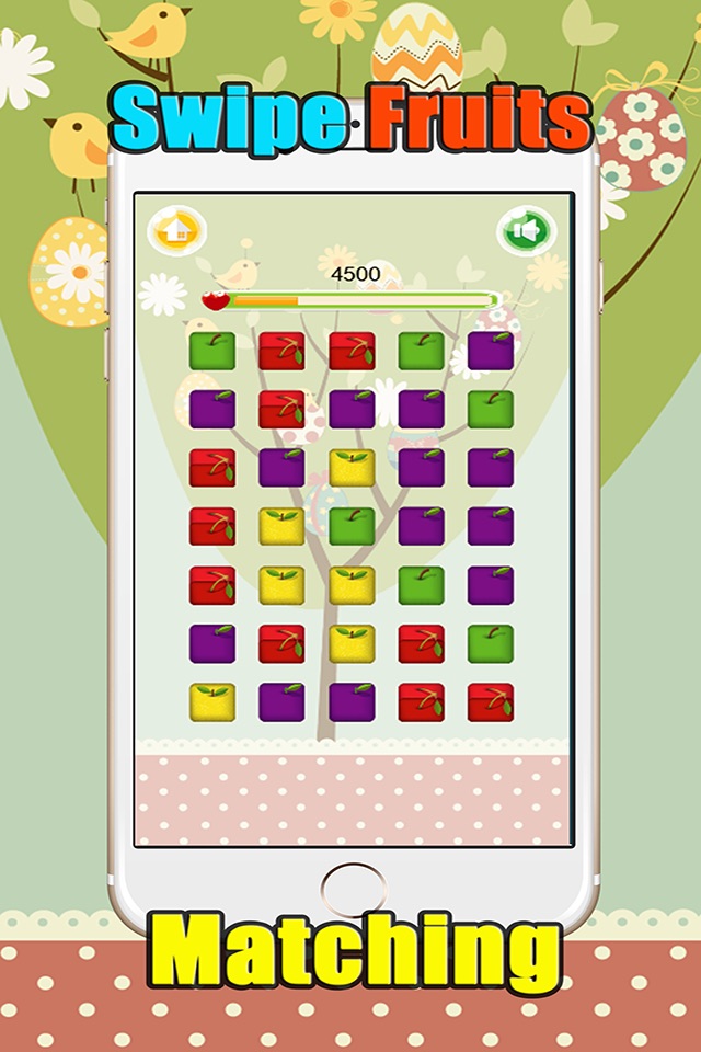 Swipe Fruit Cube Match Puzzle Game Free For Kids screenshot 2
