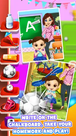 Game screenshot First Day of School - Baby Salon Make Up Story & Makeover Spa Kids Games! apk