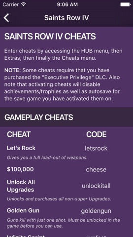 Cheats for SR - for all Saints Row gamesのおすすめ画像2