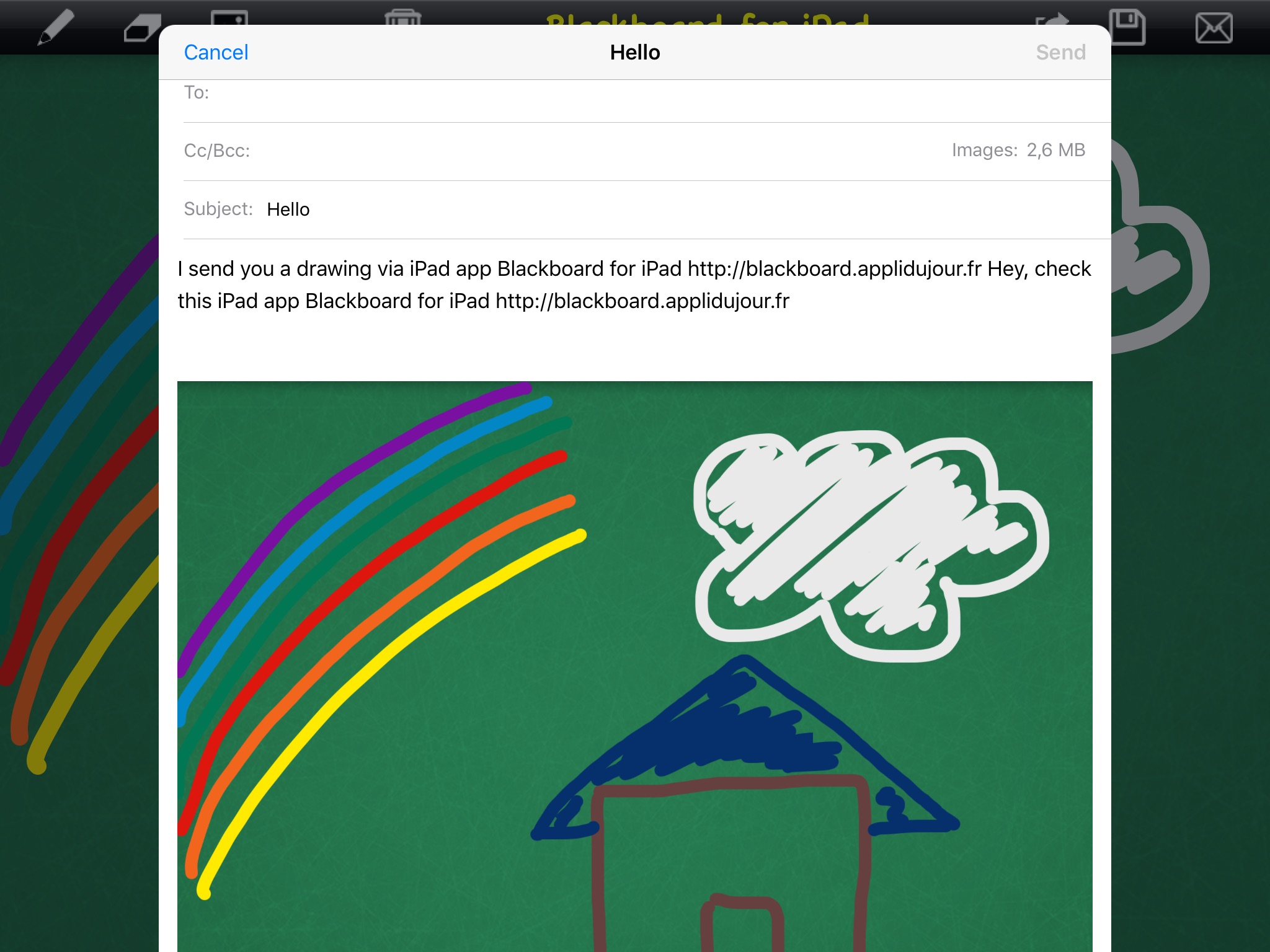 Blackboard to write or draw for iPad screenshot 4