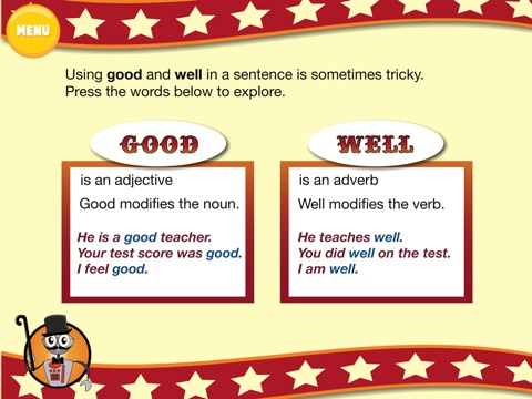 Carnival Grammar: Good and Well screenshot 2
