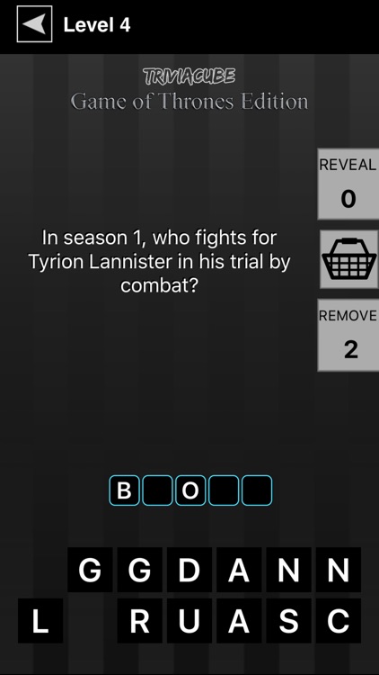 TriviaCube: Trivia for Game of Thrones