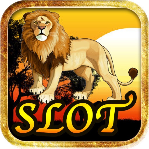 Sunset Africa Lion King Slots: Free Casino Slot Machine Icon