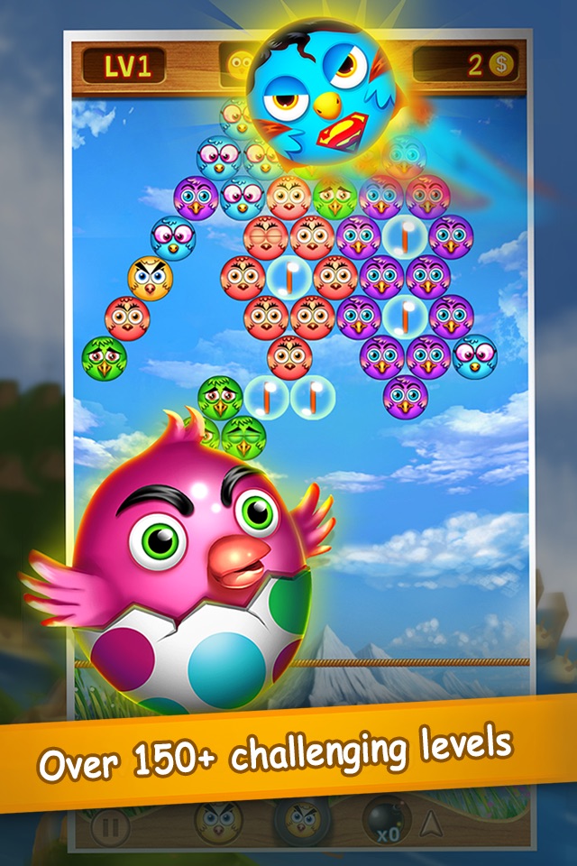 Bubble Bird Shooter: Bird Kingdom screenshot 3