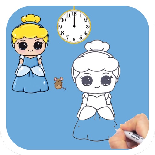 How to Draw Cute Princess Characters Easy iOS App