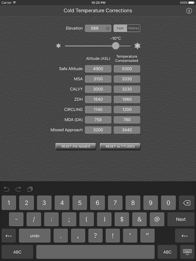 Aviation Cold Temperature Altitude Corrections for iPad(圖2)-速報App