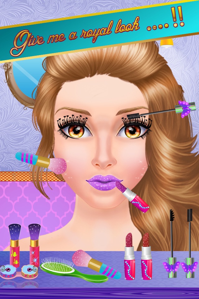 Beauty Queen Makeup Makeover & Dress up Salon Girls Game screenshot 2